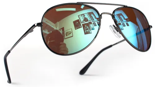 Pilotenbrille Schwarz Blau