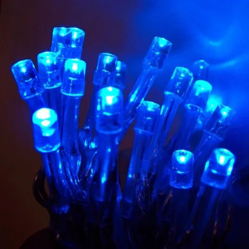 LED Lichterkette Batterie 20 LEDS blau innen
