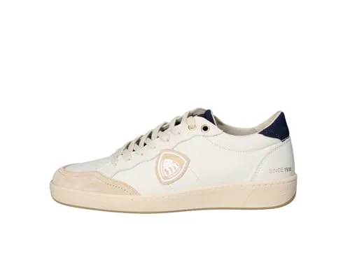 Blauer USA Herren-Sneakers Murray12, Creme und Avion - Wanderschuhe mit hochwertigem Leder und Wildleder, ideal für Komfort und Style bei Outdoor-Aktivitäten.
