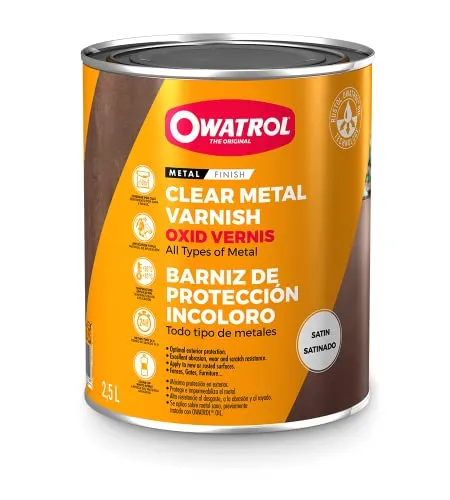OWATROL® Oxid Vernis – Klarlack für Metall, Rostschutz und Wetterfestigkeit - Lacke für innen und außen, ideal für Eisen und Nichteisen-Metalle, bietet hohe UV-Beständigkeit und langanhaltenden Schutz.
