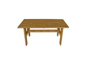 DEGAMO Tisch FREITAL 72x150cm, Kiefer massiv - Gartentisch FREITAL 72x150cm, aus kammergetrockneter Kiefer, hell lackiert für maximale Festigkeit und Langlebigkeit, ideal für Garten und Terrasse.