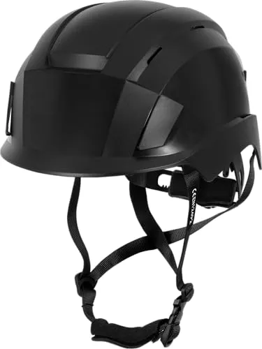 ACE Patera Premium Schutzhelm - BAU- und Bergsteiger-Helm für Arbeit und Sport - Leichter Kletterhelm und Bauhelm - Schwarz
