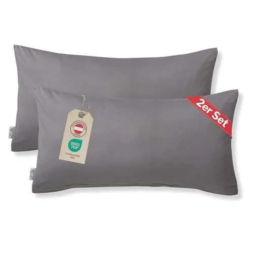 DarBene Kissenbezug 40 x 80 cm (2er Set Kissenbezüge Jersey)