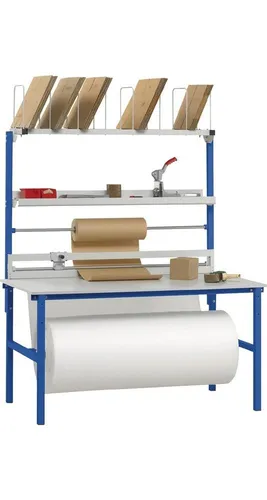 Packtischset B1600xT800xH2205mm in blau von NORDWEST Handel AG