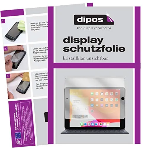 dipos I 2x Schutzfolie klar kompatibel mit Apple iPad 10.2 Zoll (8.Gen 2020) Folie Displayschutzfolie