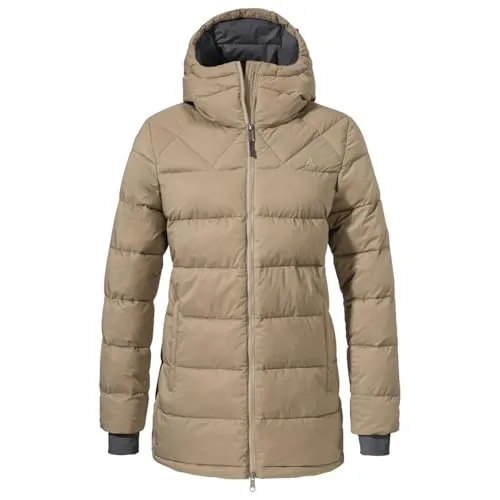 Schöffel Damen Insulated Boston L Winter Parka, Nutmeg, 44 EU - Funktionsjacke mit verstellbarer Kapuze, 2-Wege Reißverschluss und Sicherheitstasche, ideal für kalte Tage und Outdoor-Aktivitäten.