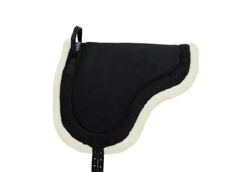 Kieffer Passion Reitkissen FLUFFY PAD, schwarz/natur - Ideal für Einsteiger - Sattelpads für Ponys, perfekt für Kinder und Einsteiger mit rutschhemmender Velours-Oberfläche und weichem Schaumstoffkern für höchsten Komfort.