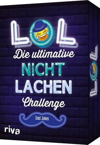 LOL – Die ultimative Nicht-lachen-Challenge – Dad Jokes: Mit den besten Witzen, Flachwitzen, Scherzfragen für Erwachsene. Partyspiel mit Trinkspielvariante. Ab 18 Jahren