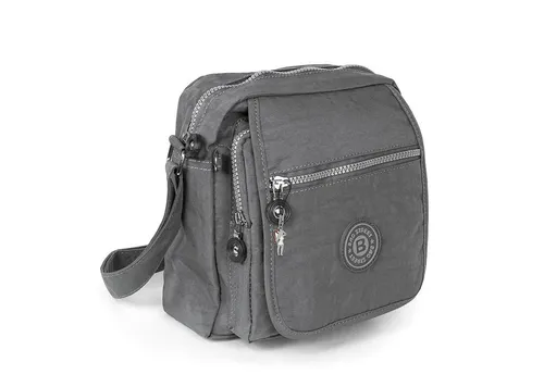 BAG STREET Umhängetasche Bag Street Damenhandtasche Umhängetasche (Umhängetasche), Damen, Jugend Umhängetasche Nylon, grau ca. 20cm x ca. 22cm