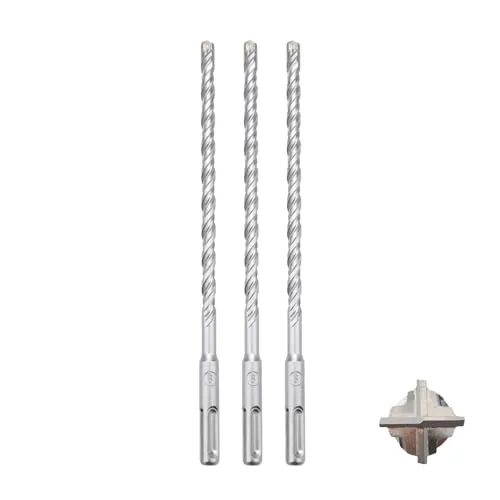 MOXPIFY 3tlg SDS Plus Bohrer 8 x 210mm,Betonbohrer mit 4 Hartmetall Schneiden und Doppelwendel für Beton und Mauerwerk