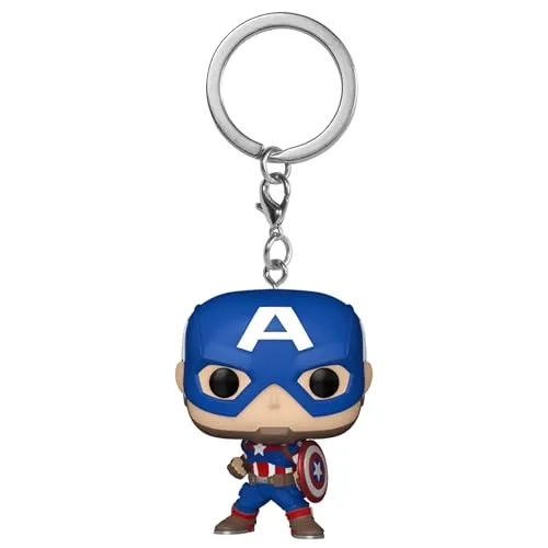 Funko Pop! Keychain: Marvel NC - Captain America - Marvel Comics - Neuartiger Schlüsselanhänger - Vinyl-Minifigur Zum Sammeln - Strumpffüller - Geschenkidee - Offizielle Handelswaren