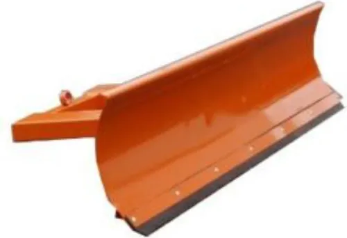 Räumschild Schneeschild Schneeschieber für Gabelstapler 90° Orange 125 x 40 cm