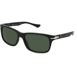 Persol 0PO3048S Herren-Sonnenbrille - Sportbrille mit schwarzem Acetat-Gestell und grünem Mineralglas, bietet optimalen UV-Schutz und stilvolles Design für aktive Männer.