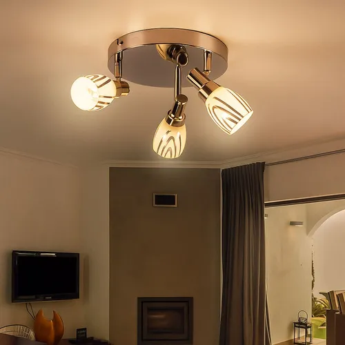 Moderne Deckenleuchte Rondell mit beweglichen Spots - Elegante Deckenlampe für jedes Zimmer, mit verstellbaren Spots für individuelle Lichtgestaltung. Ideal für Wohnzimmer, Küche und mehr.