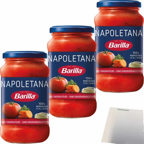 Barilla Napoletana Sauce 3er Pack 3x400g Glas usy Block von Barilla