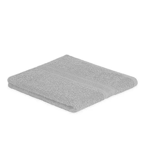 EXKLUSIV HEIMTEXTIL Frottier Handtuch 50 x 100 cm Silber 500g/m²