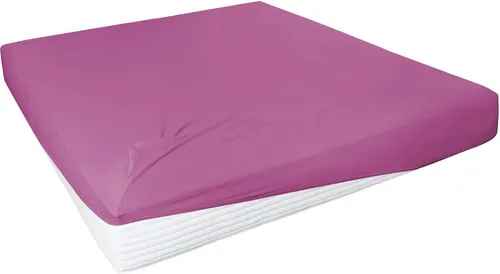 Jersey-Elastan Boxspringlaken, rosa/pink - Hochwertiges Boxspringlaken aus Jersey-Elastan für optimalen Schlafkomfort. Maße: B: 150 cm, H: 28 cm, T: 28 cm. Ideal für stilvolle Schlafzimmer!