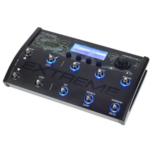 TC-Helicon VoiceLive 3 Extreme - Vocal Harmony & Effekt Pedal - Signalprozessoren & Effekte mit Loop-Funktionen, 50 Speicherplätzen und einer umfangreichen Effekt-Sektion für kreative Gesangs- und Gitarrenbearbeitung.