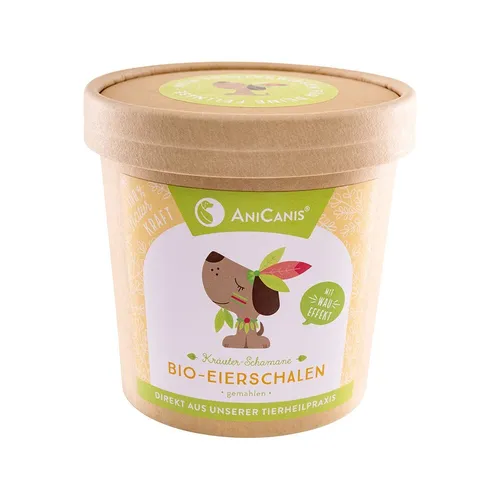 AniCanis Bio Eierschalen-Pulver für Hunde | Calcium Knochen Zähne, 200g