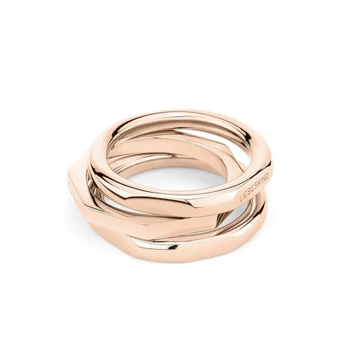 Liebeskind Berlin Ring-Set LJ-1497-R-58 IP Roségold in pink von Liebeskind Berlin