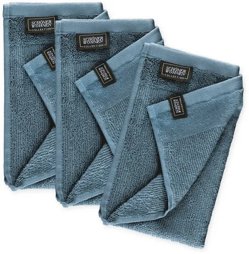 SCHÖNER WOHNEN Kollektion Gästehandtuch 3er-Set, blau - Handtücher in hochwertiger Qualität, ideal für Ihr Badezimmer. Maße: 30 cm breit, perfekt für Gäste. Jetzt 10€ Willkommens-Gutschein bei Newsletter-Anmeldung!