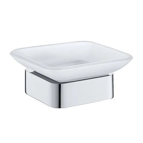 BOLO Seifenablage mit Schale aus Messing und Chrom poliert - Elegante Seifenablage für Bad & Küche, mit hochwertiger Oberfläche aus poliertem Chrom und praktischer Schale – ideal für einen stilvollen Look.