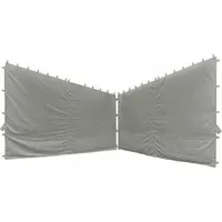 SIENA GARDEN Berlino Seitenteile für Pavillon 3x3 m, grau, 2er Set - Zubehör für Pavillons: Pflegeleichte Seitenteile aus robustem Polyester mit Reißverschluss für zusätzlichen Schutz und Privatsphäre im Garten.