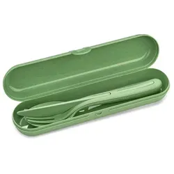 Koziol Besteck Klikk Ready 4tlg. Kunststoff Grün – Praktisches Set - Vielseitiges 4-teiliges Besteck-Set aus robustem Kunststoff in frischem Grün. Ideal für Picknicks oder den Alltag, leicht zu reinigen und handlich.