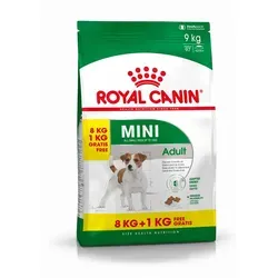 Royal Canin Mini Adult Hundefutter 8 kg + 1 kg - Hundefutter für kleine Rassen, unterstützt die Gesundheit und Vitalität Ihres Hundes mit ausgewogener Ernährung.