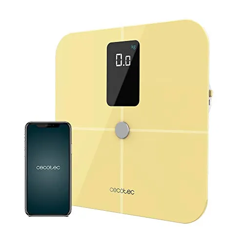 Cecotec Digitale Badezimmerwaage Surface Precision 10400 - Smart Personenwaage mit großem Display und Bioimpedanzmessung, misst 15 Gesundheitsparameter und verbindet sich via Bluetooth für eine präzise Analyse.
