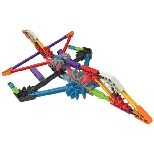 K'Nex Phantasie-Jumbo-Jet Baukasten, Basic Fun, 17022, 57 Teile, Buntes Konstruktionsspielzeug für Kinder, Flugzeug-Spielzeug, Geschenk für Jungen und Mädchen im Alter von 5-10 Jahren