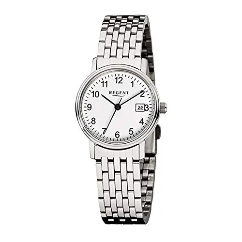 Regent Damen Analog Quarz Uhr mit Edelstahl Armband 12220863