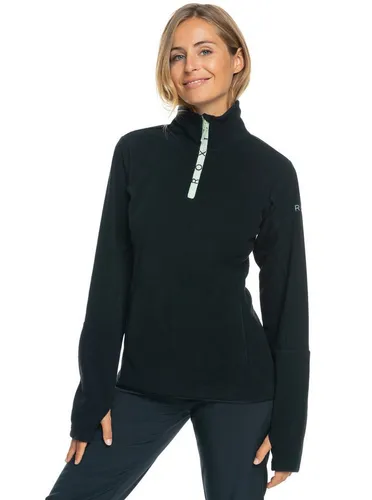 Roxy Rollkragenpullover SAYNA HALF ZIP OTLR KVJ0 TRUE BLACK von Roxy
