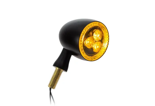 Kellermann Bullet 1000 Dark LED Blinker - schwarz getönt - ECE-geprüfter Blinker für Motorräder, einzigartiger homogener Leuchtring mit hochwertigem Metallgehäuse, ideal für stilvolle Fahrer.