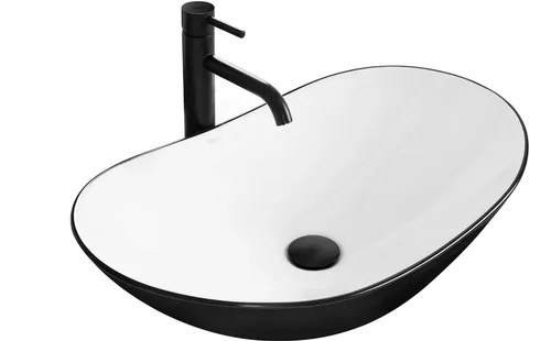 GTM Design Aufsatzwaschbecken ROYAL - Modernes Aufsatzwaschbecken aus hochwertiger Sanitärkeramik, kratzfest und leicht zu reinigen. Flexibel einsetzbar und individuell anpassbar für jeden Badezimmerstil.