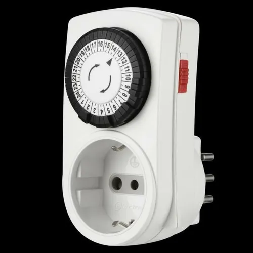 MECHANISCHE TAGESZEITSCHALTUHR MIT 48 PROGRAMMEN MIT 2300W SCHUKOSTECKDOSE MIT M
