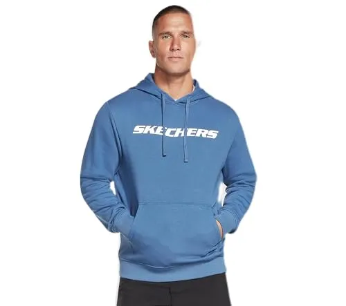 Skechers Heritage Pullover Hoodie MHD12-BLU, Mens Sweatshirt, Blue, XXL EU