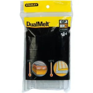 Stanley Heißklebesticks Dual-Melt, transparent, Ø 7mm, Länge 100mm, 24 Sticks
