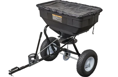 Streuwagen Düngerstreuer für Rasentraktor Aufsitzmäher Quad ATV 60 Liter