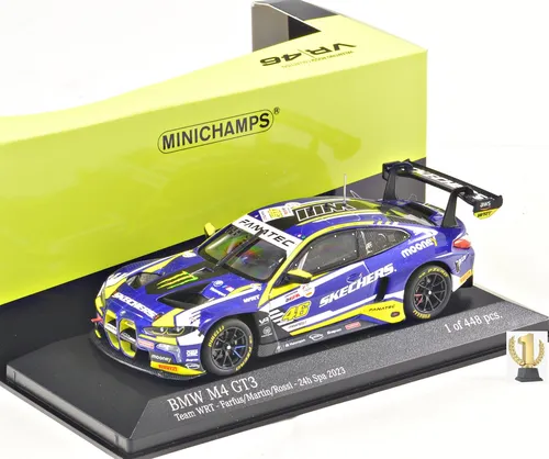 1:43 Minichamps 410232646 BMW M4 GT3 24hrs Spa 2023, Rossi, Farfus, Martin #46