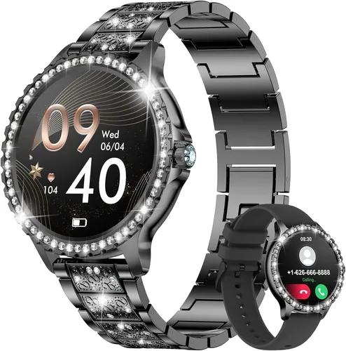 LIGE Smartwatch Damen Fitnessuhr mit Telefonfunktion Herzfrequenz SpO2