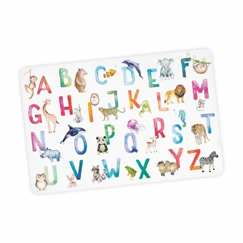 stabile Vinyl Schreibtischunterlage Alphabet Bastelmatte Kinder Platzset abwasch