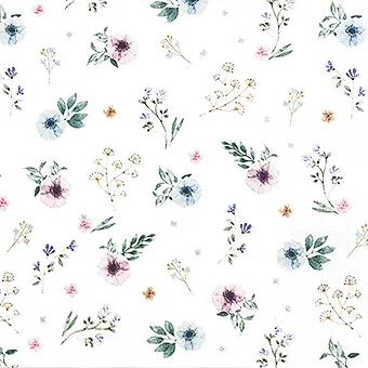 20er Pack Servietten  Sweet Flowers kleine Blumen 33x33cm Papier Home Fashion