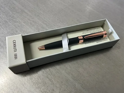 Cerruti 1881 Zoom Soft Navy Kugelschreiber Ballpoint Pen Roségold