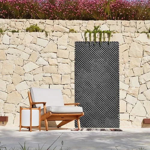 Anthrazitfarbenes Sichtschutzgitter 120 x 60 cm – Weidenzweige