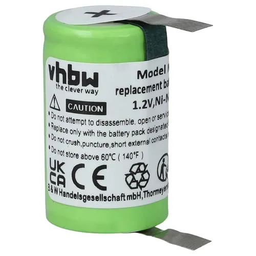 vhbw 1x Akku kompatibel mit Braun 5564, 5569, Razor 7, 5567, 5563 Rasierer (1100 mAh, 1,2 V, NiMH)