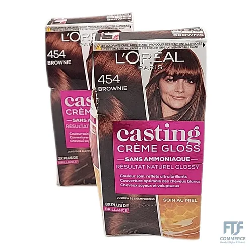 L 'Oréal Paris Casting Creme Gloss Haarfarbe, Brownie (454), ohne Ammoniak, 2 St