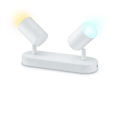 WiZ Imageo 2er-Spot Tunable White - Smarte Deckenleuchte - LED-Wohnraumleuchten mit warm- bis kaltweißem Licht, steuerbar per App oder Sprachbefehl für eine perfekte Atmosphäre in jedem Raum.