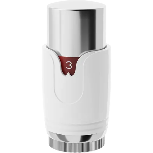 Mexen Thermostatkopf für Heizkörper, Weiß/Chrom - W900-000-21