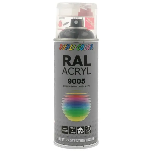 Dupli Color RAL-Lack RAL ACRYL RAL 9005 tiefschwarz glänzend 400 ml 349836